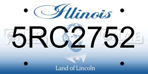 5RC2752 Illinois License Plate