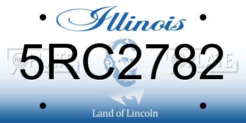 5RC2782 Illinois License Plate