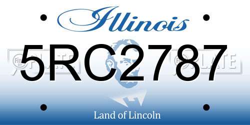 5RC2787 Illinois License Plate
