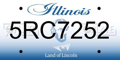 5RC7252 Illinois License Plate
