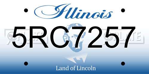 5RC7257 Illinois License Plate