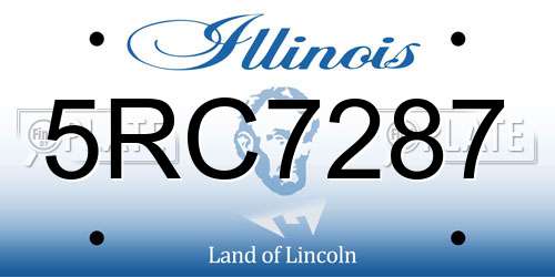 5RC7287 Illinois License Plate