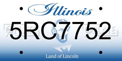 5RC7752 Illinois License Plate
