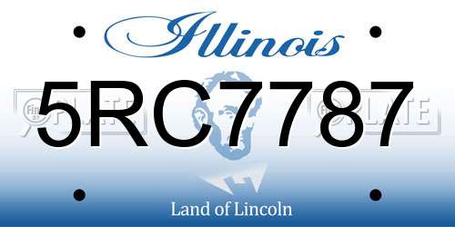 5RC7787 Illinois License Plate