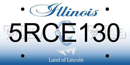 5RCE130 Illinois License Plate