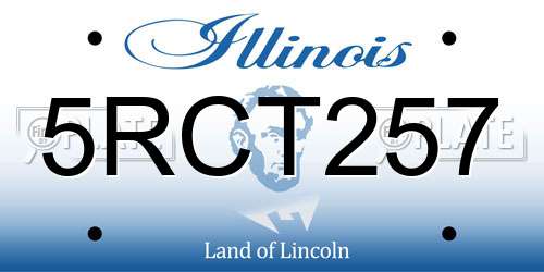 5RCT257 Illinois License Plate