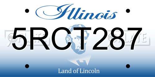 5RCT287 Illinois License Plate
