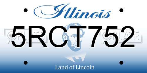 5RCT752 Illinois License Plate