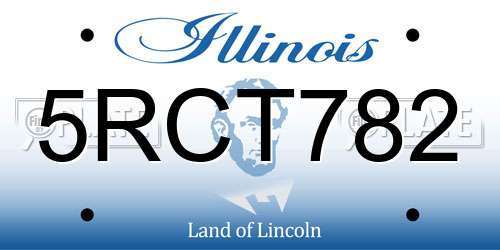5RCT782 Illinois License Plate