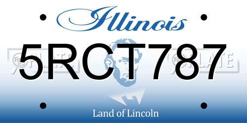 5RCT787 Illinois License Plate