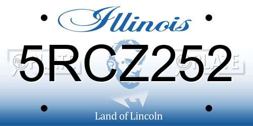 5RCZ252 Illinois License Plate