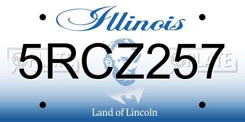 5RCZ257 Illinois License Plate