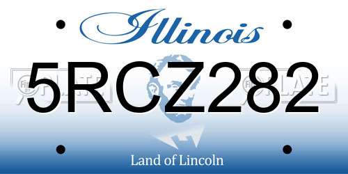 5RCZ282 Illinois License Plate