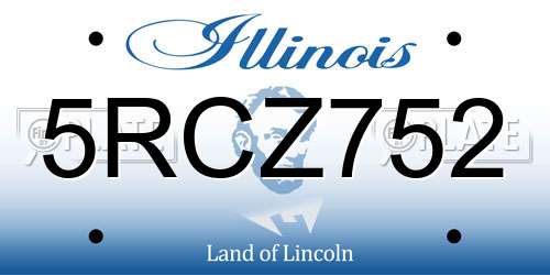 5RCZ752 Illinois License Plate