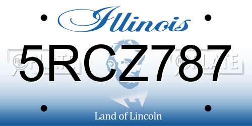 5RCZ787 Illinois License Plate