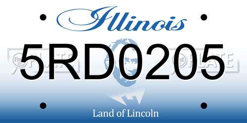5RD0205 Illinois License Plate