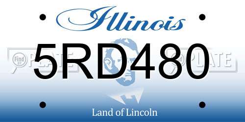 5RD480 Illinois License Plate