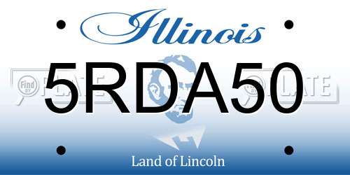 5RDA50 Illinois License Plate