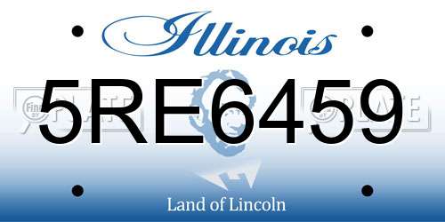 5RE6459 Illinois License Plate
