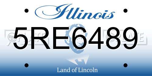 5RE6489 Illinois License Plate