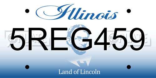 5REG459 Illinois License Plate