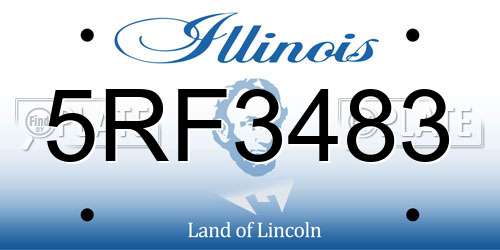5RF3483 Illinois License Plate