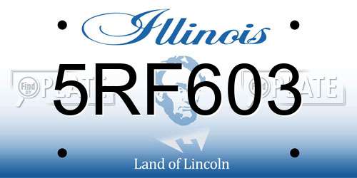 5RF603 Illinois License Plate