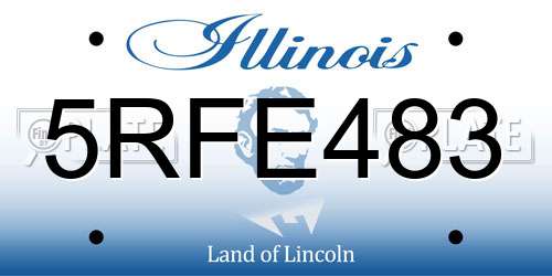 5RFE483 Illinois License Plate