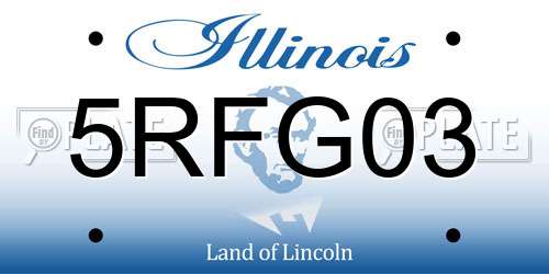 5RFG03 Illinois License Plate
