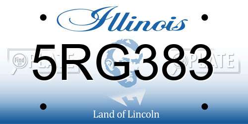 5RG383 Illinois License Plate