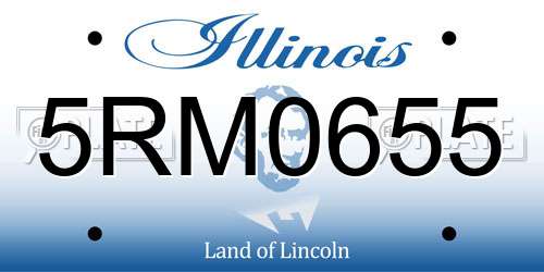 5RM0655 Illinois License Plate