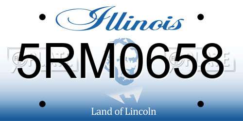 5RM0658 Illinois License Plate