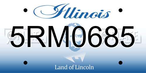 5RM0685 Illinois License Plate