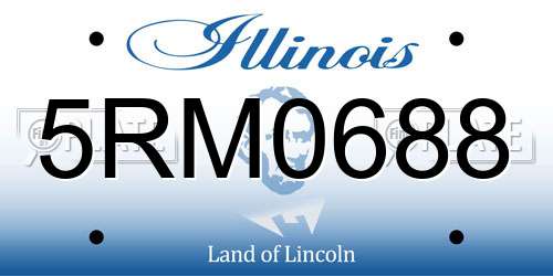 5RM0688 Illinois License Plate