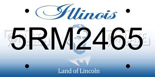 5RM2465 Illinois License Plate