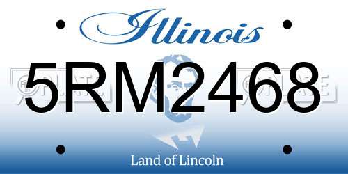 5RM2468 Illinois License Plate