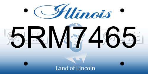 5RM7465 Illinois License Plate