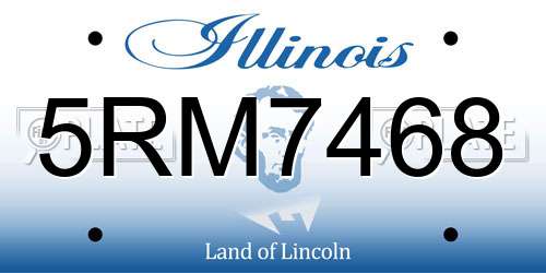 5RM7468 Illinois License Plate