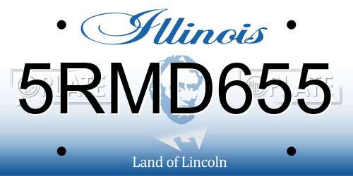 5RMD655 Illinois License Plate