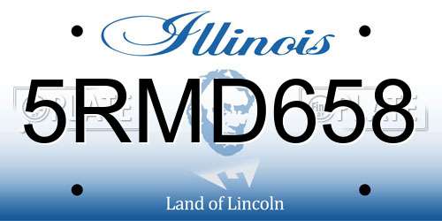 5RMD658 Illinois License Plate