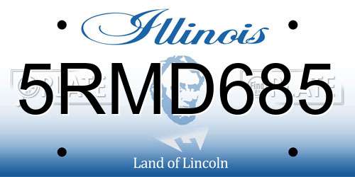 5RMD685 Illinois License Plate