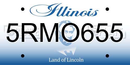 5RMO655 Illinois License Plate