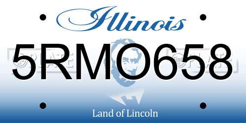 5RMO658 Illinois License Plate