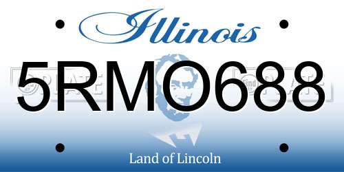 5RMO688 Illinois License Plate