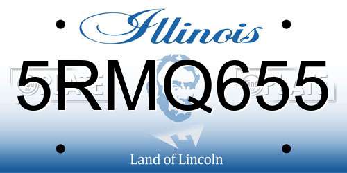5RMQ655 Illinois License Plate