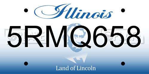 5RMQ658 Illinois License Plate