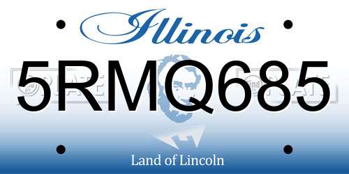 5RMQ685 Illinois License Plate