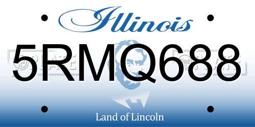 5RMQ688 Illinois License Plate