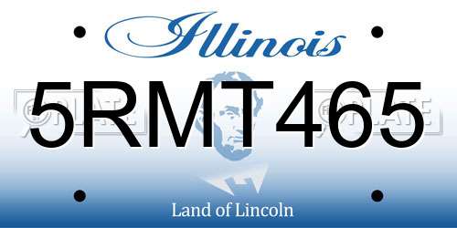 5RMT465 Illinois License Plate
