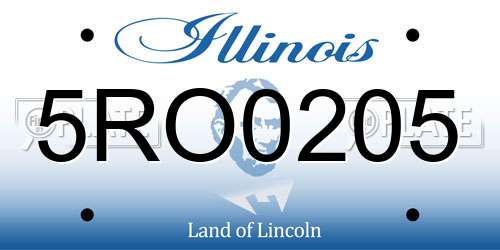 5RO0205 Illinois License Plate
